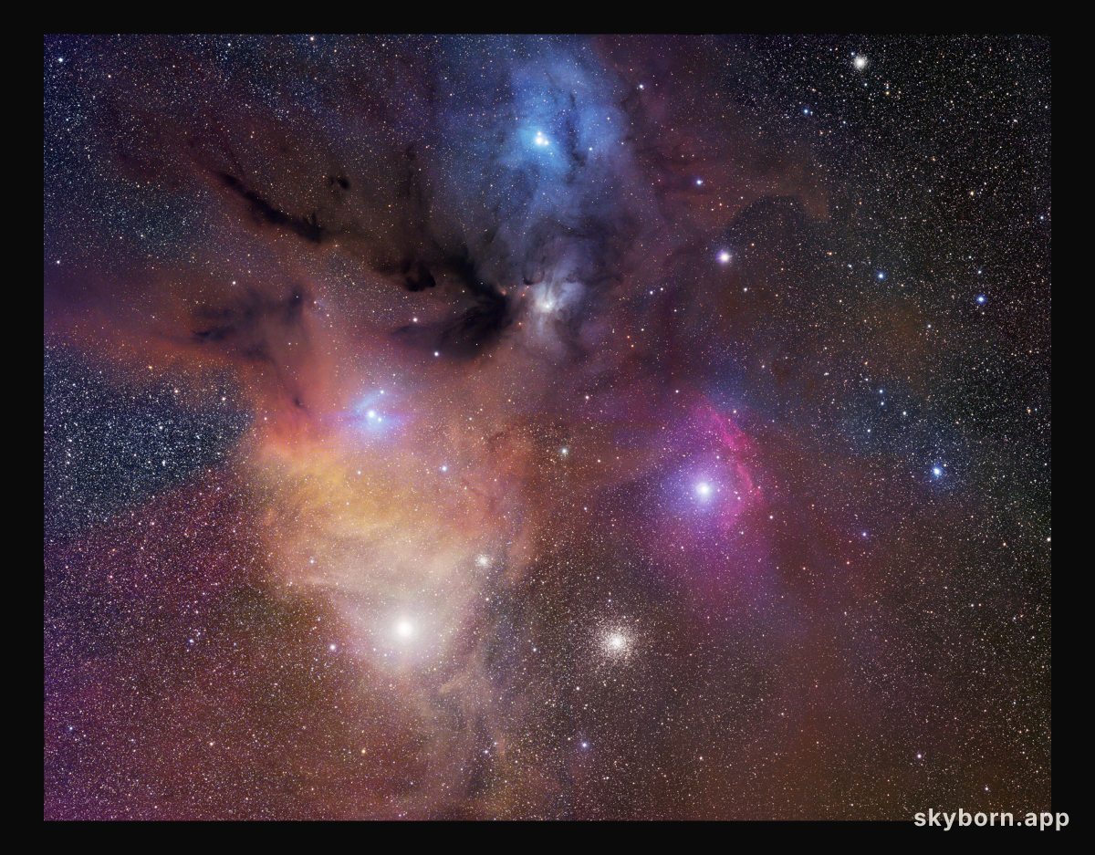 The Colorful Clouds of Rho Ophiuchi