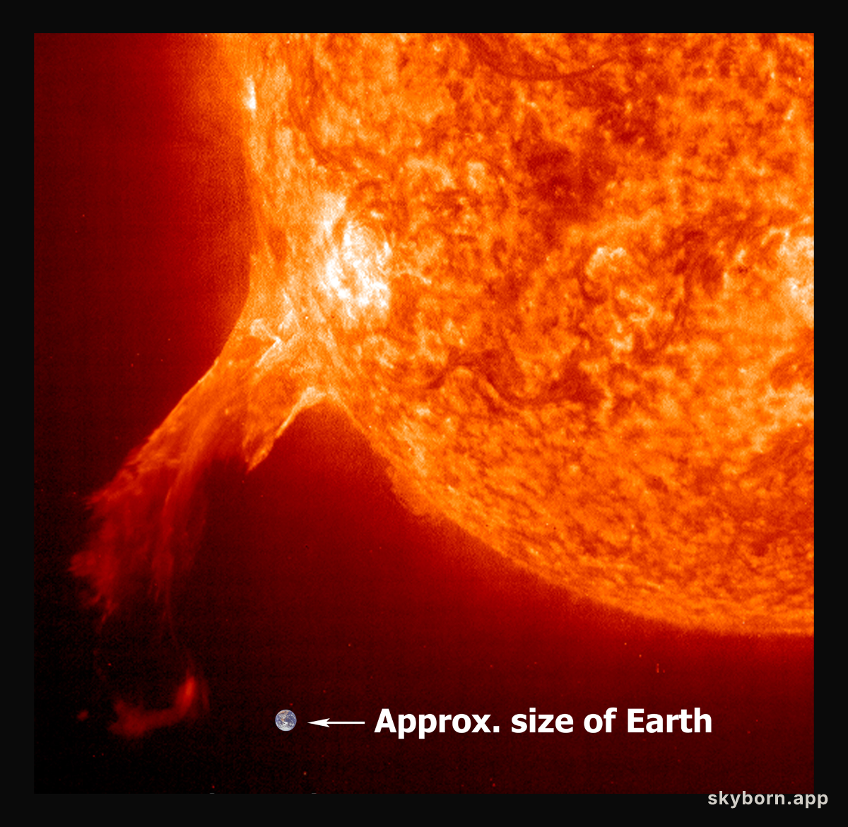 An Erupting Solar Prominence from SOHO