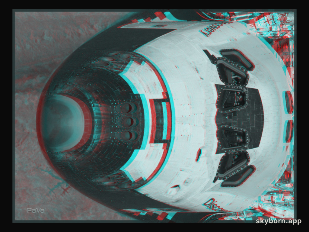 Discovery Orbiter Anaglyph