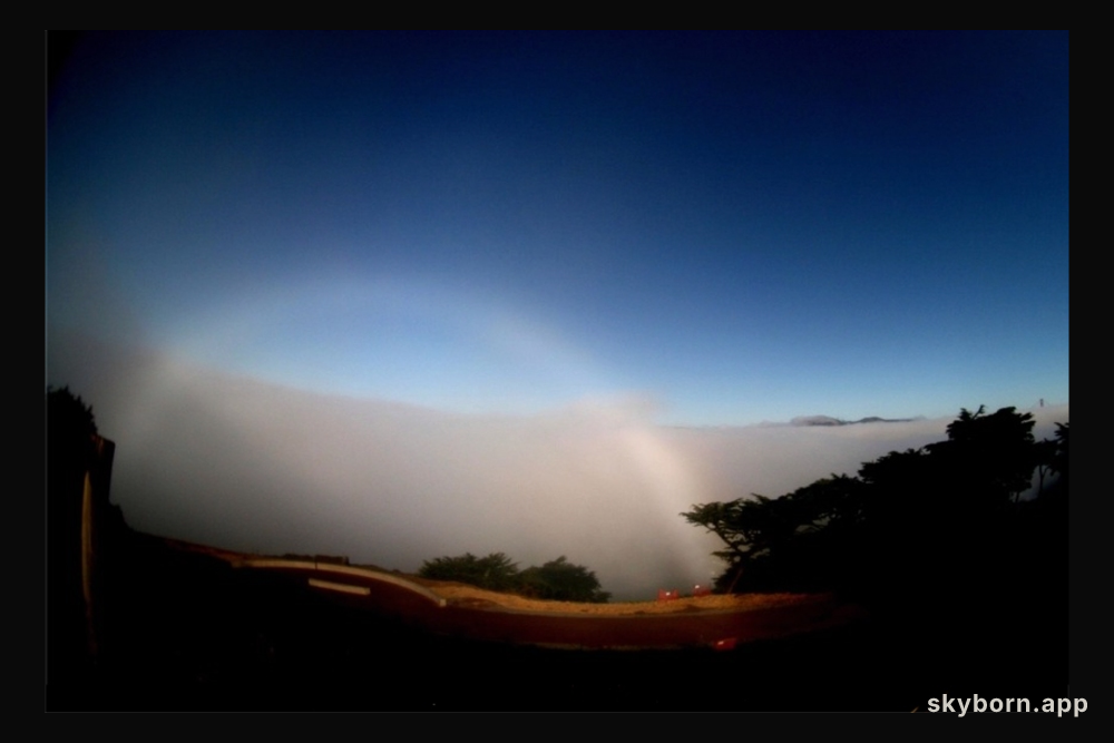 A Fog Bow Over California