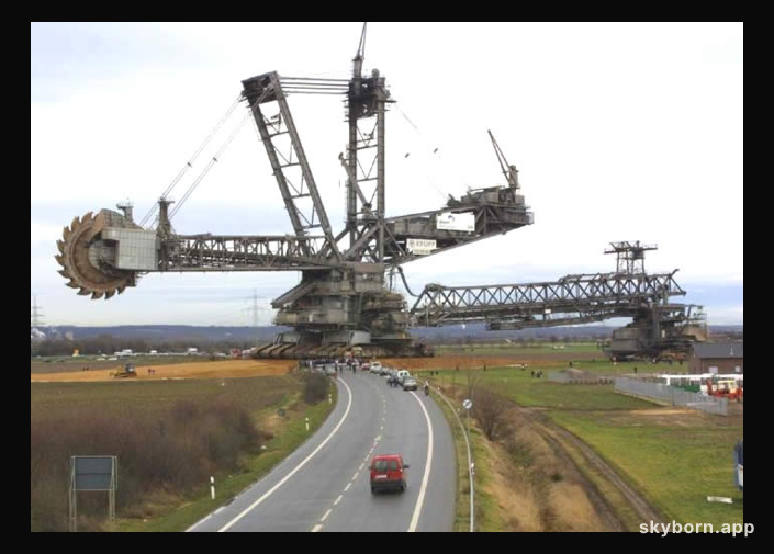 A Bucket-Wheel Excavator on Earth