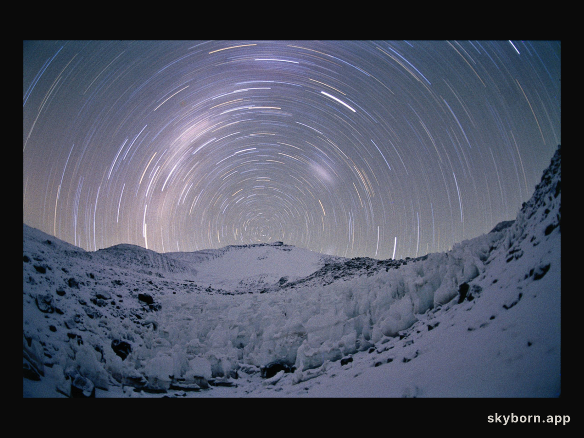 Star Trails at 19,000 Feet