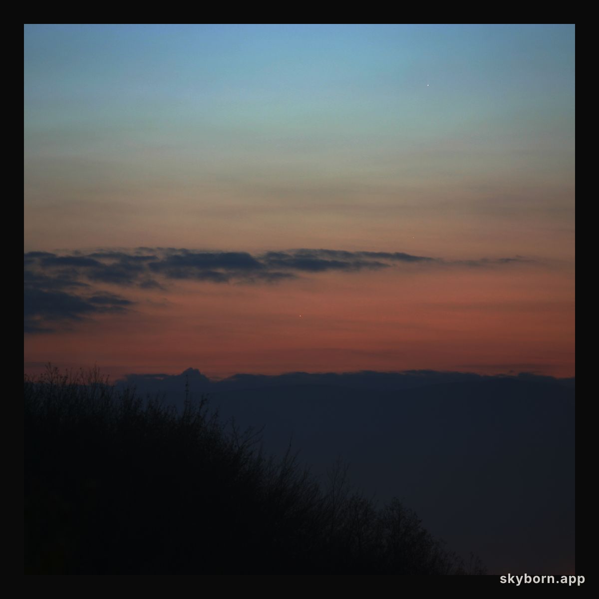 Three Planets in Dawn Skies