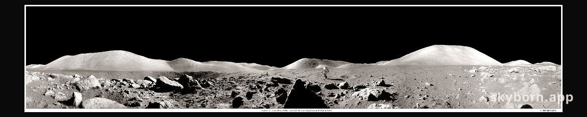 Apollo 17 Panorama: Astronaut Running