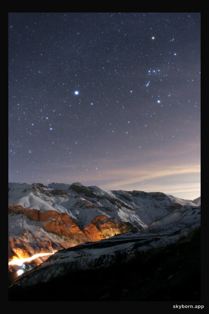 Alborz Mountains in Moonlight