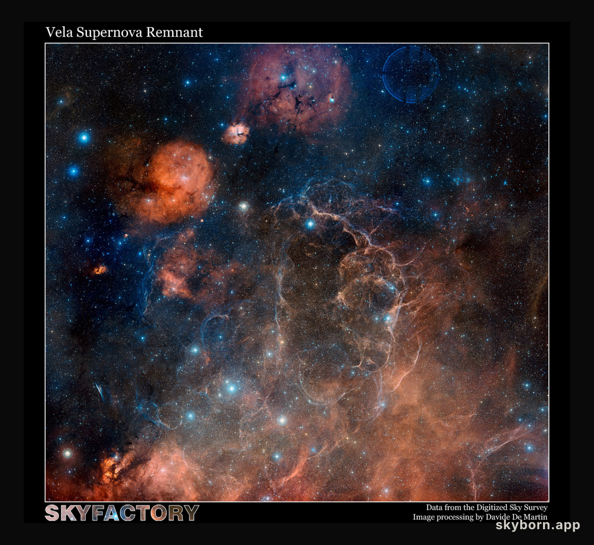 Vela Supernova Remnant in Visible Light