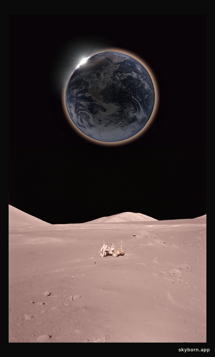 Solar Eclipse from the Moon