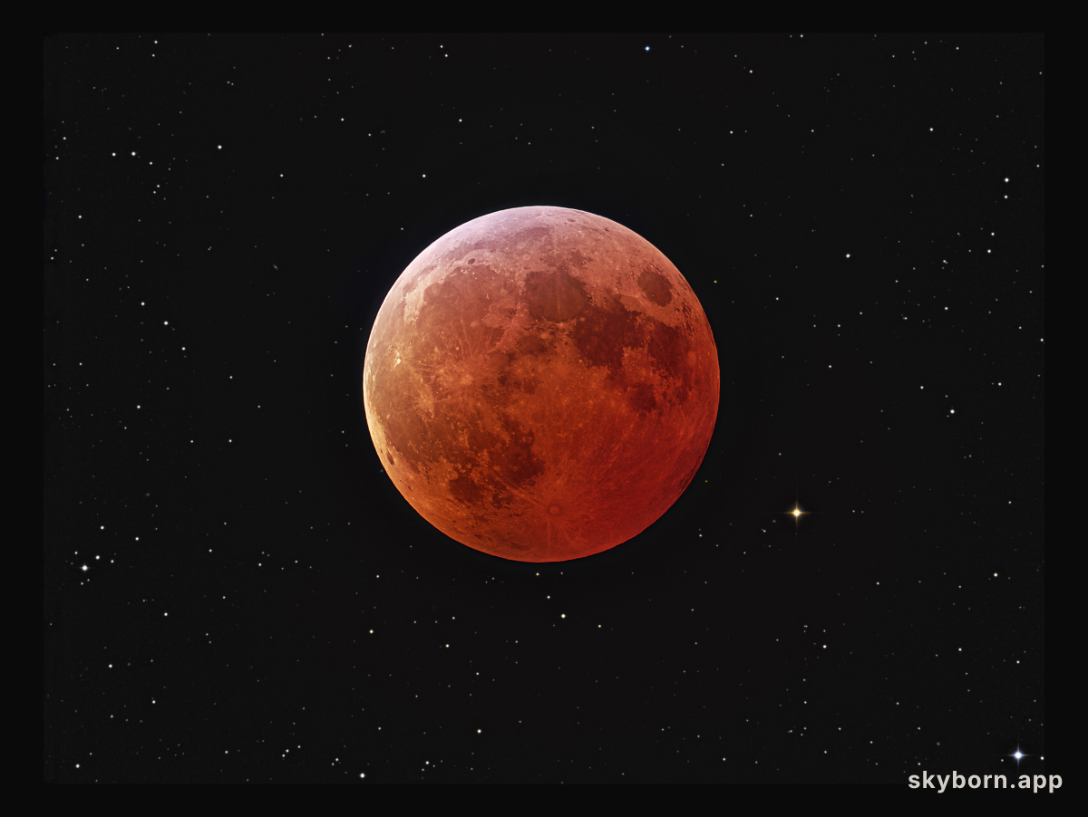 Eclipsed Moon and Stars