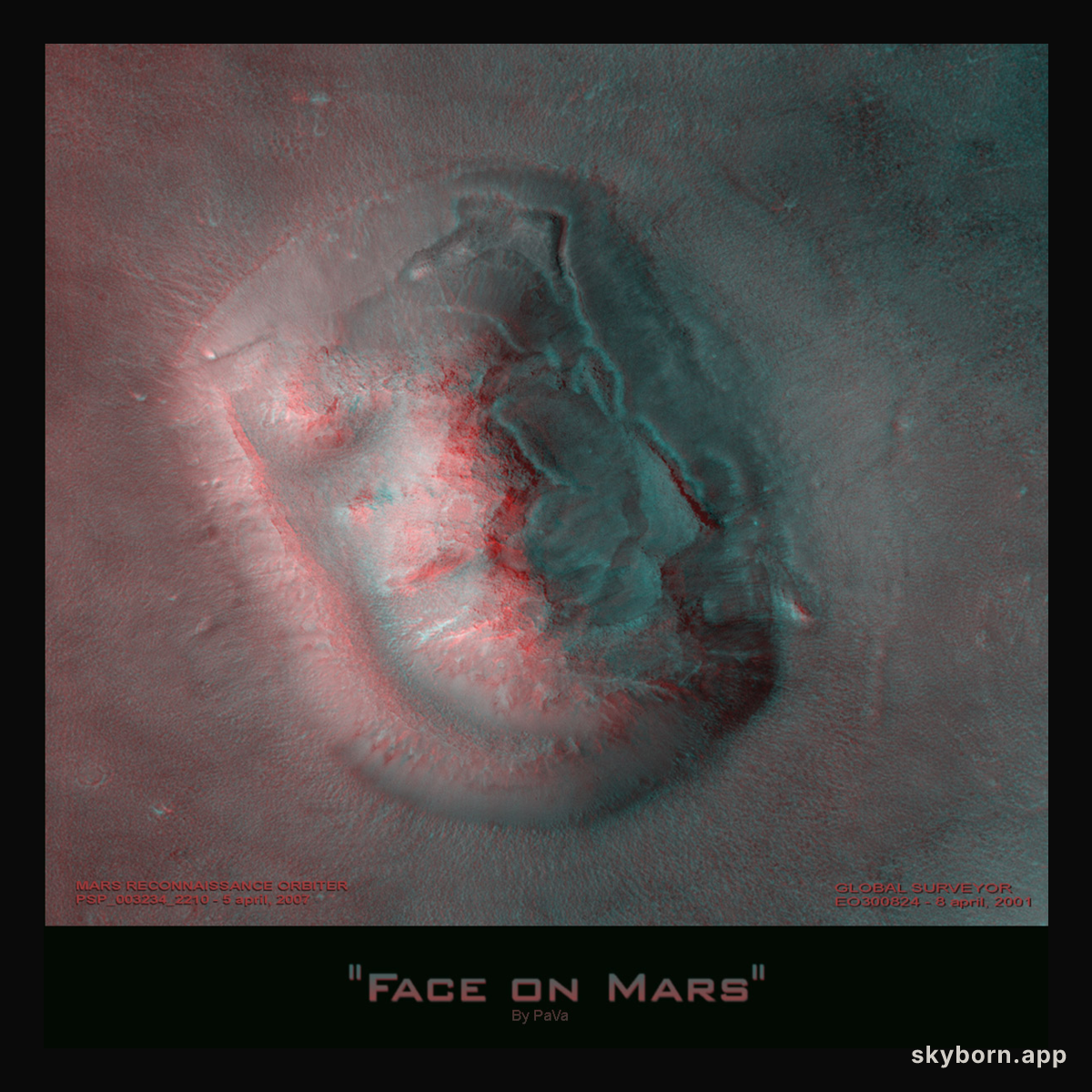 3D Face on Mars