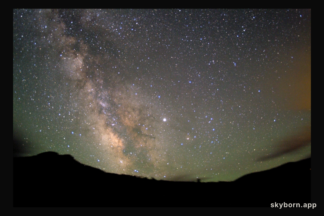 Jupiter, Vesta, and the Milky Way