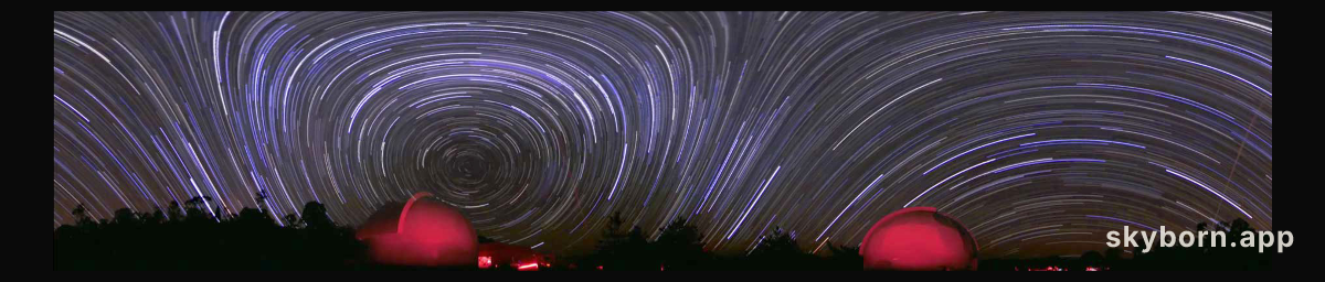Warped Sky: Star Trails Panorama