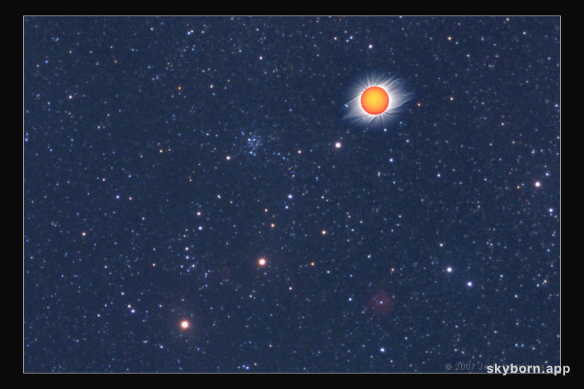 Stars and the Solstice Sun
