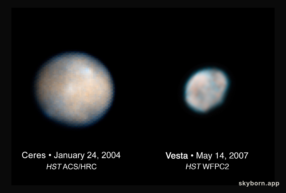Small Worlds Ceres and Vesta