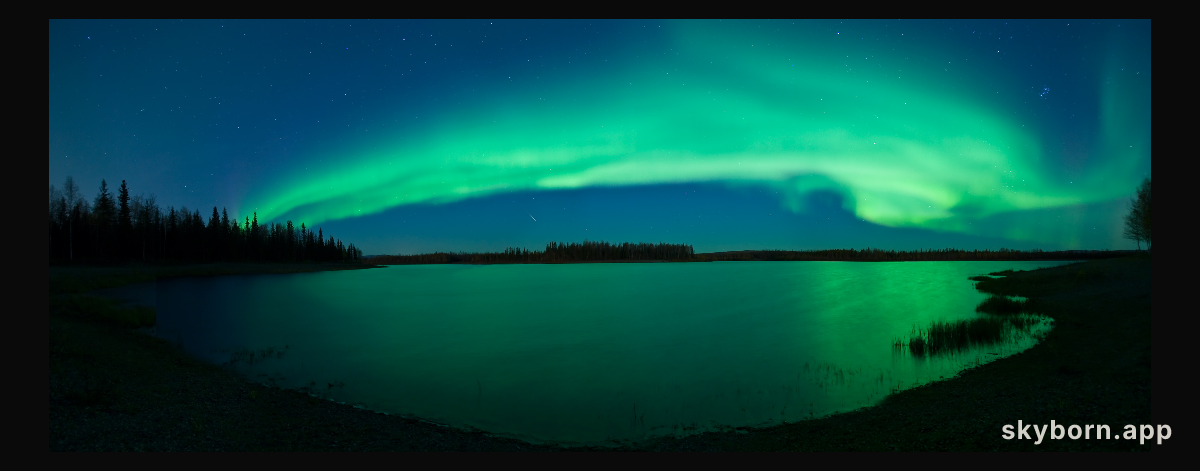 Aurora, Stars, Meteor, Lake, Alaska