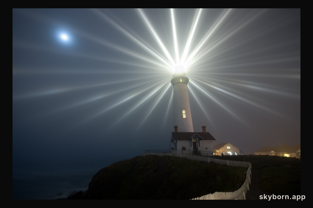 Moon Over Pigeon Point Lighthouse