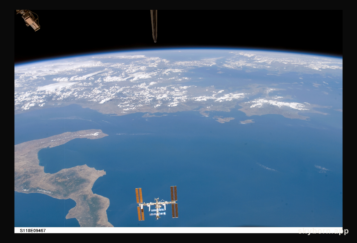 Space Station Over the Ionian Sea