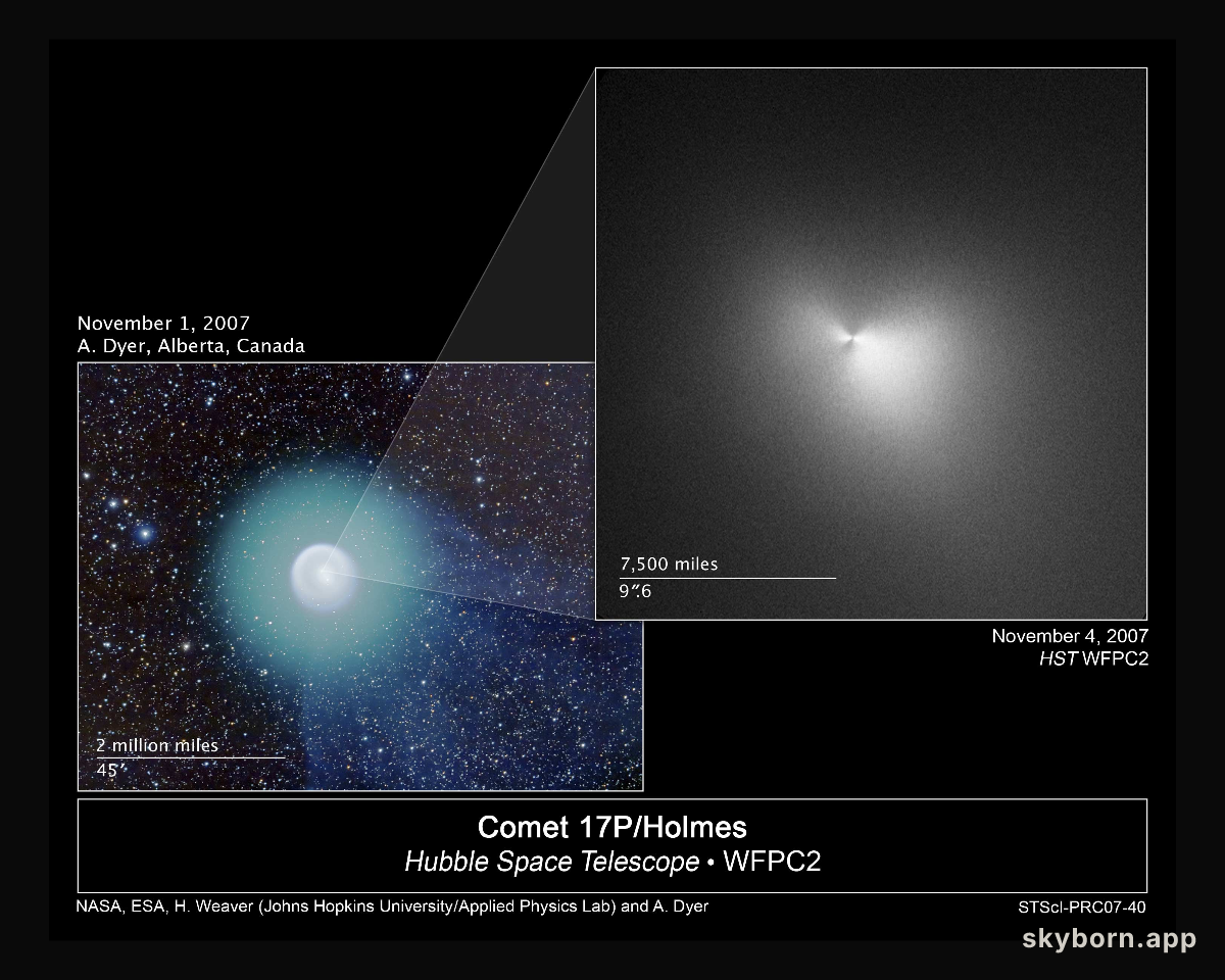 Comet Holmes from the Hubble Space Telescope