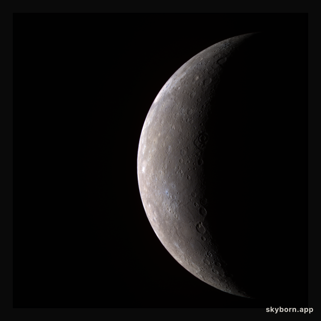 Crescent Mercury in Color