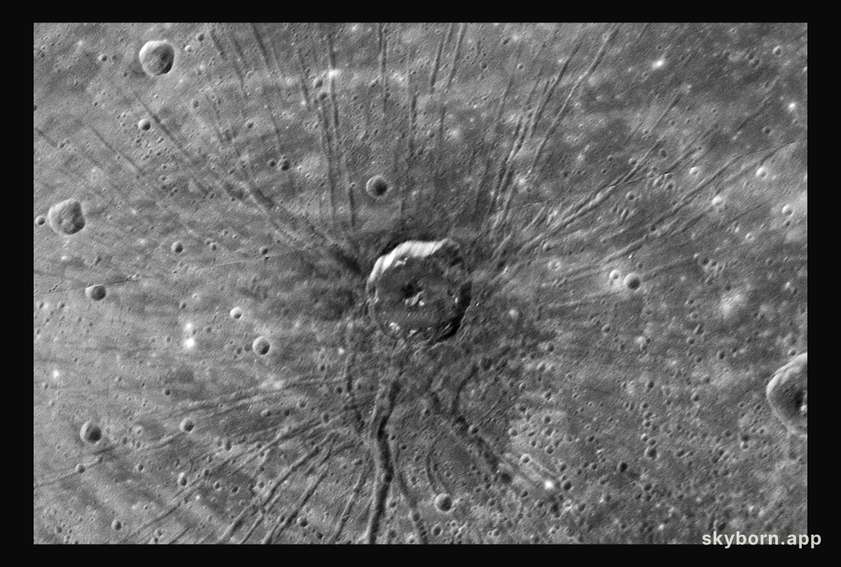 A Spider Shaped Crater on Mercury