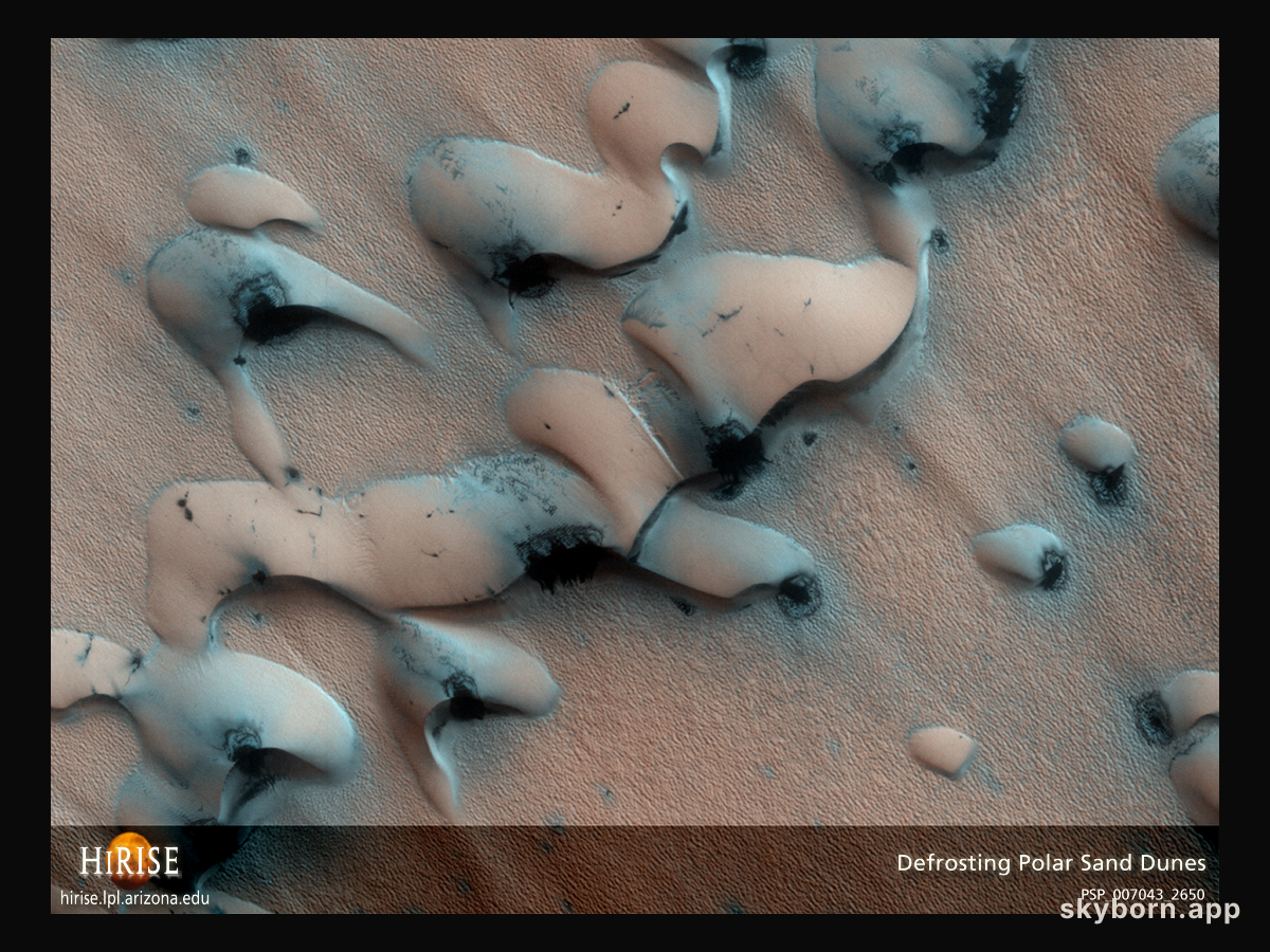 Sand Dunes Thawing on Mars