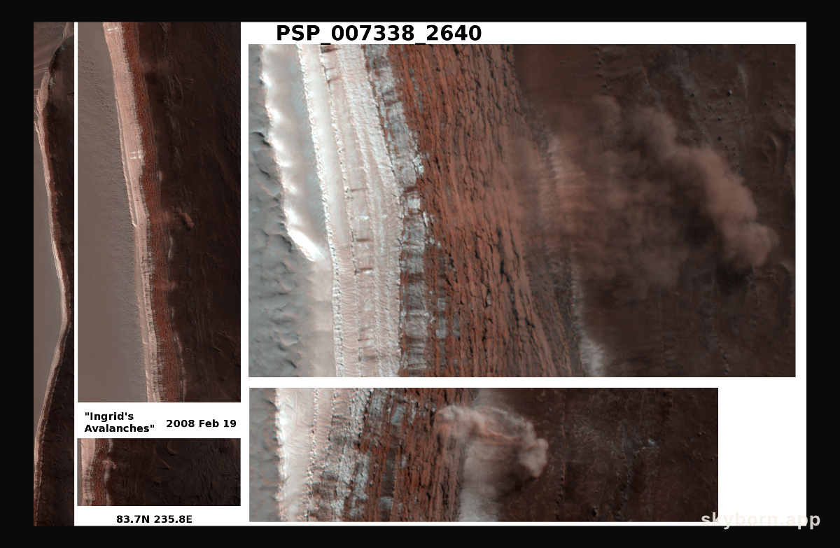 An Avalanche on Mars