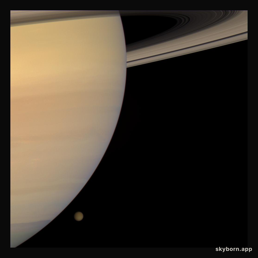 Saturn and Titan from Cassini