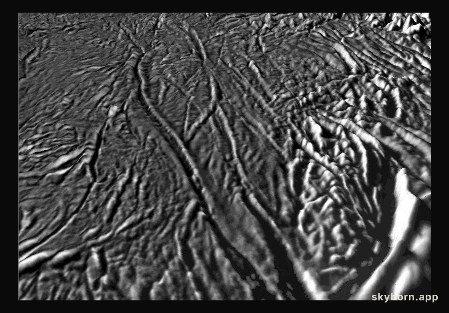 Close Up of Enceladus' Tiger Stripes