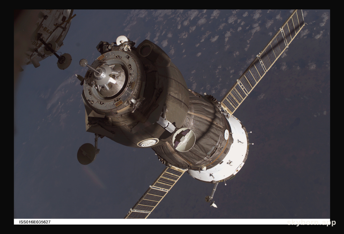 A Supply Ship Docks with the International Space Station