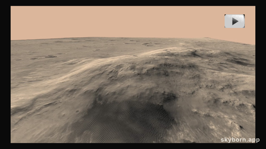 Flying Over the Columbia Hills of Mars