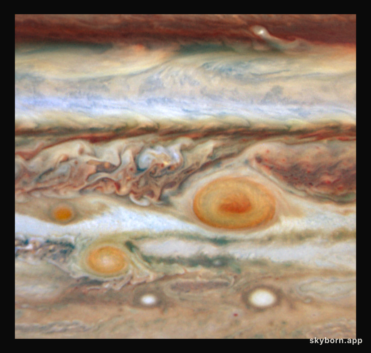 Jupiter's Three Red Spots