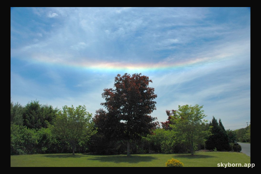 A Fire Rainbow Over New Jersey