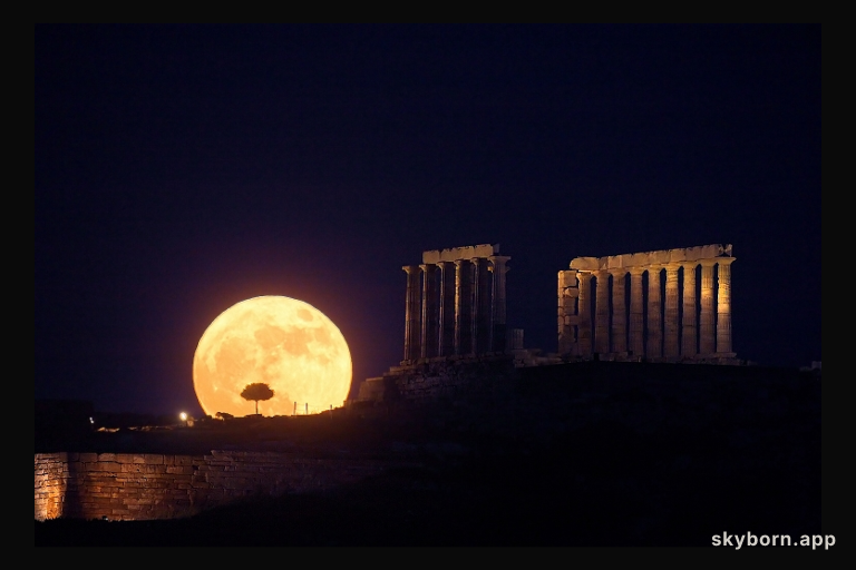 Solstice Moonrise, Cape Sounion