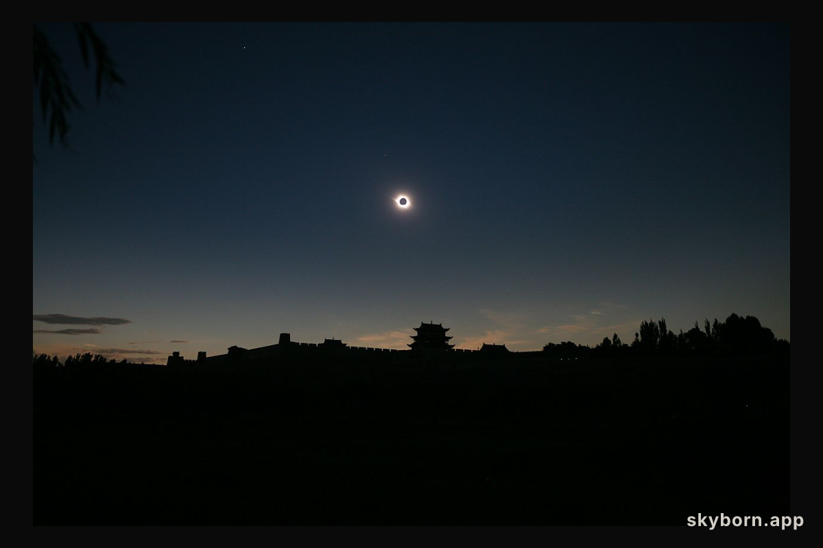 Eclipse over the Great Wall