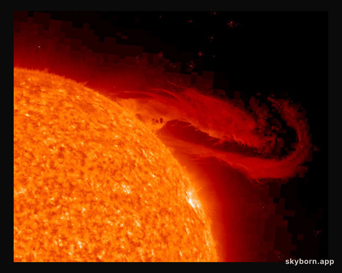 A Solar Prominence Unfurls
