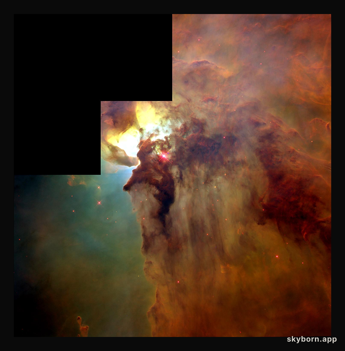 In the Center of the Lagoon Nebula