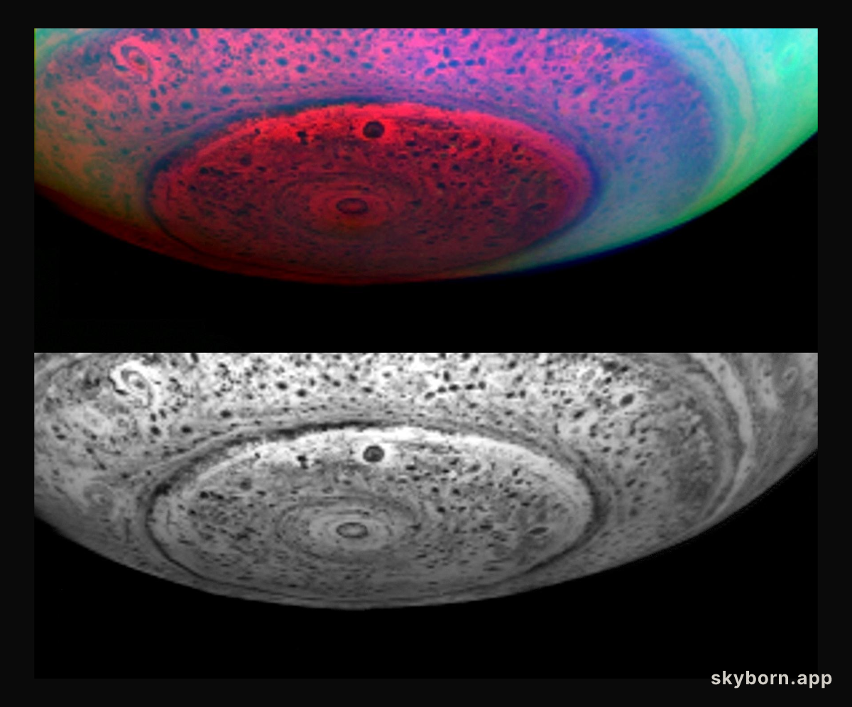 Beneath the South Pole of Saturn