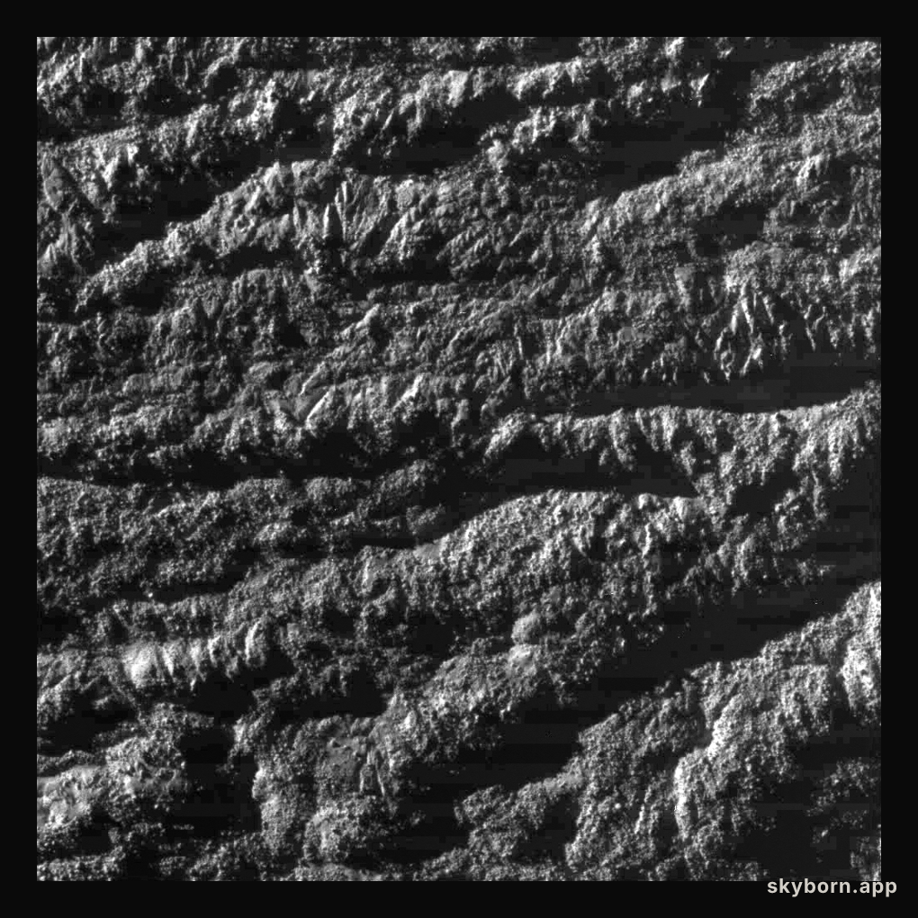 Seventeen Hundred Kilometers Above Enceladus