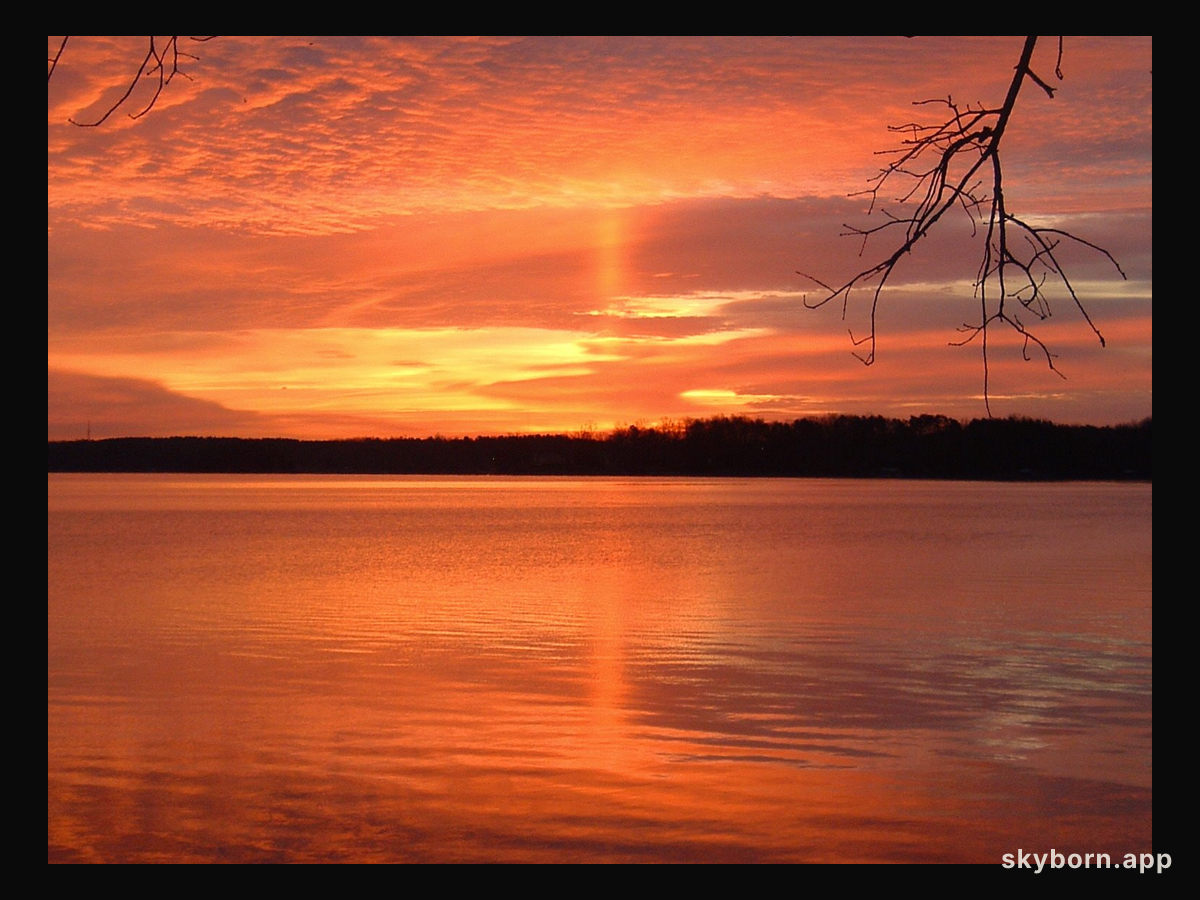 A Sun Pillar Over North Carolina