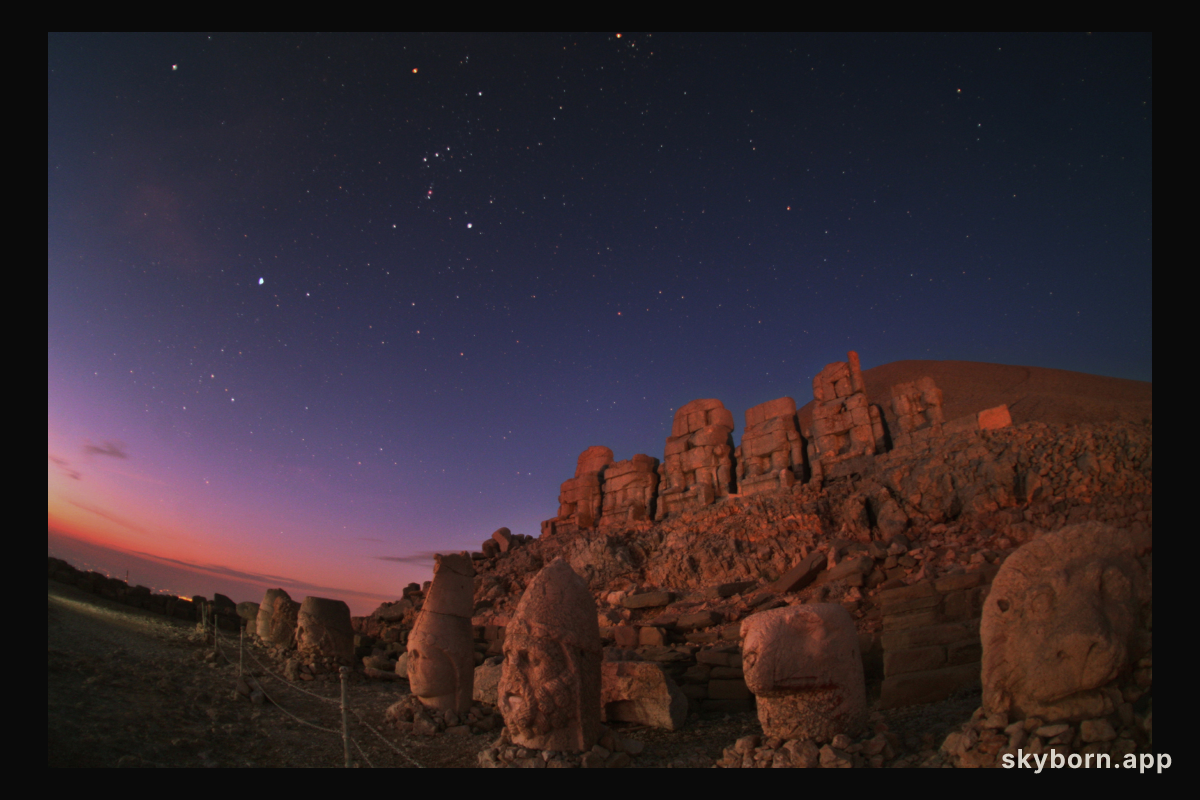Orion Dawn Over Mount Nemrut