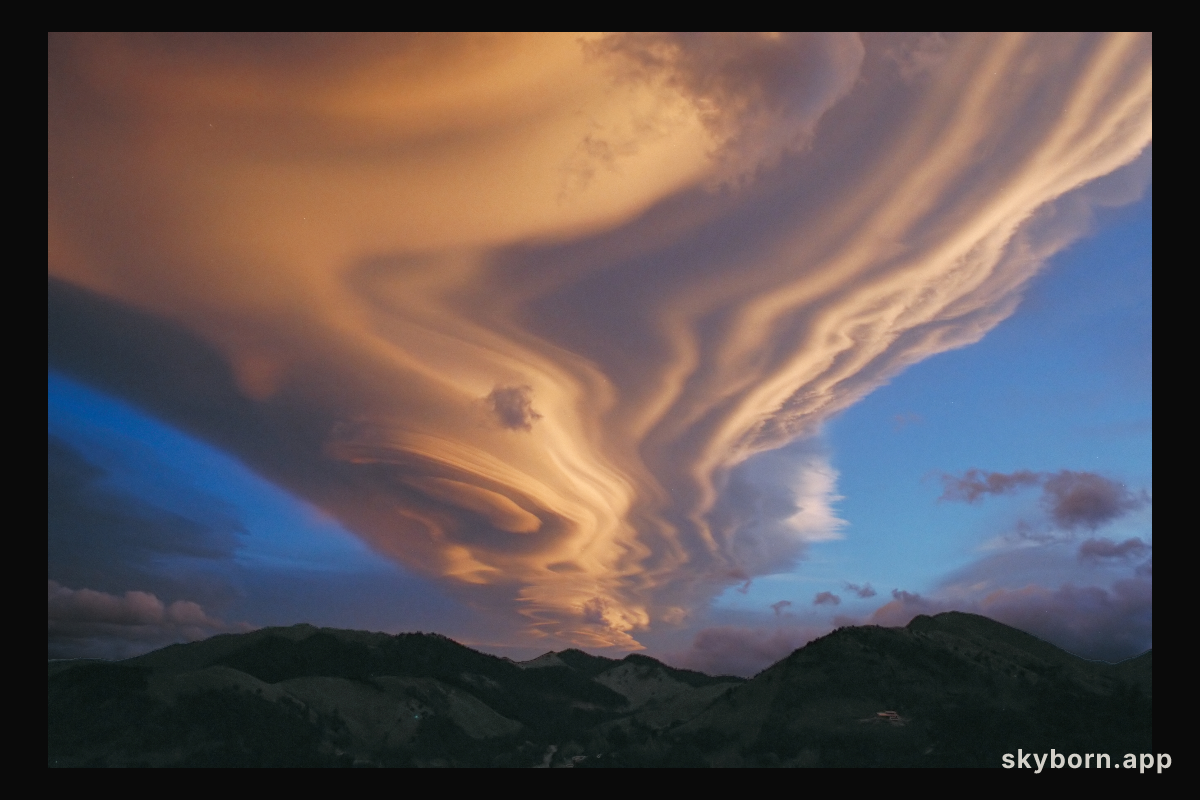 A Lenticular Cloud Over New Zealand
