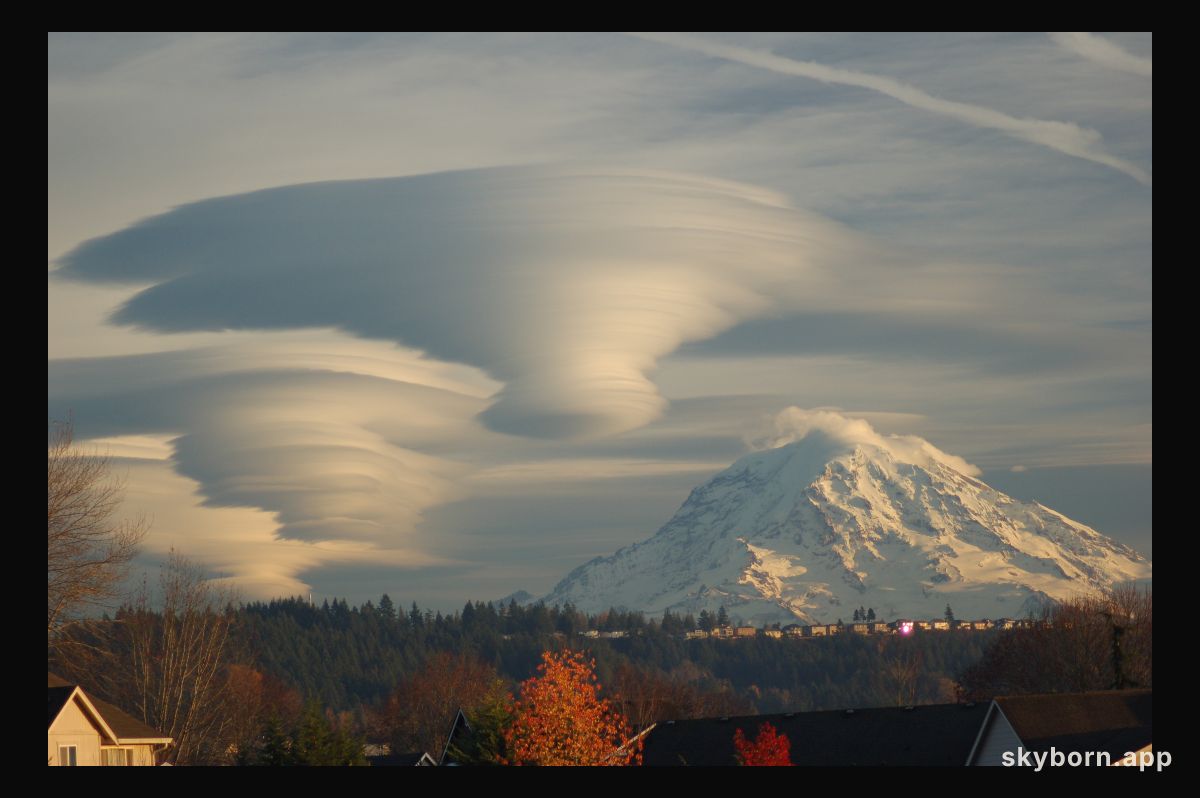 Lenticular Clouds Above Washington