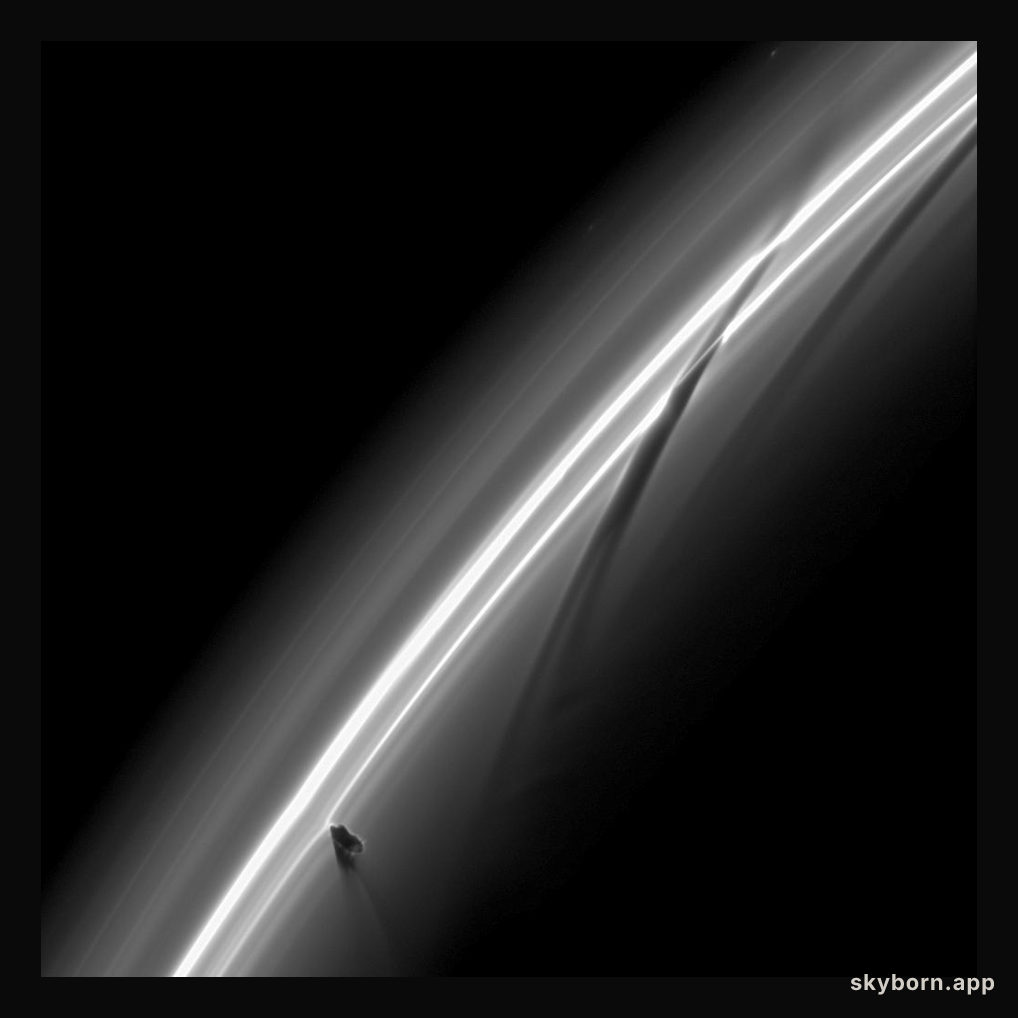 Prometheus Creating Saturn Ring Streamers