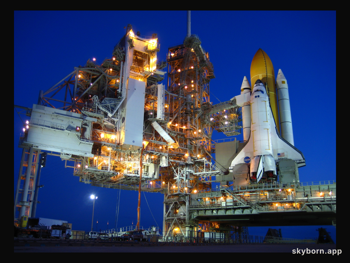 A Space Shuttle Before Dawn