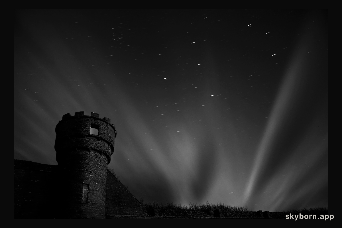 Moon Rays Over Thurso Castle