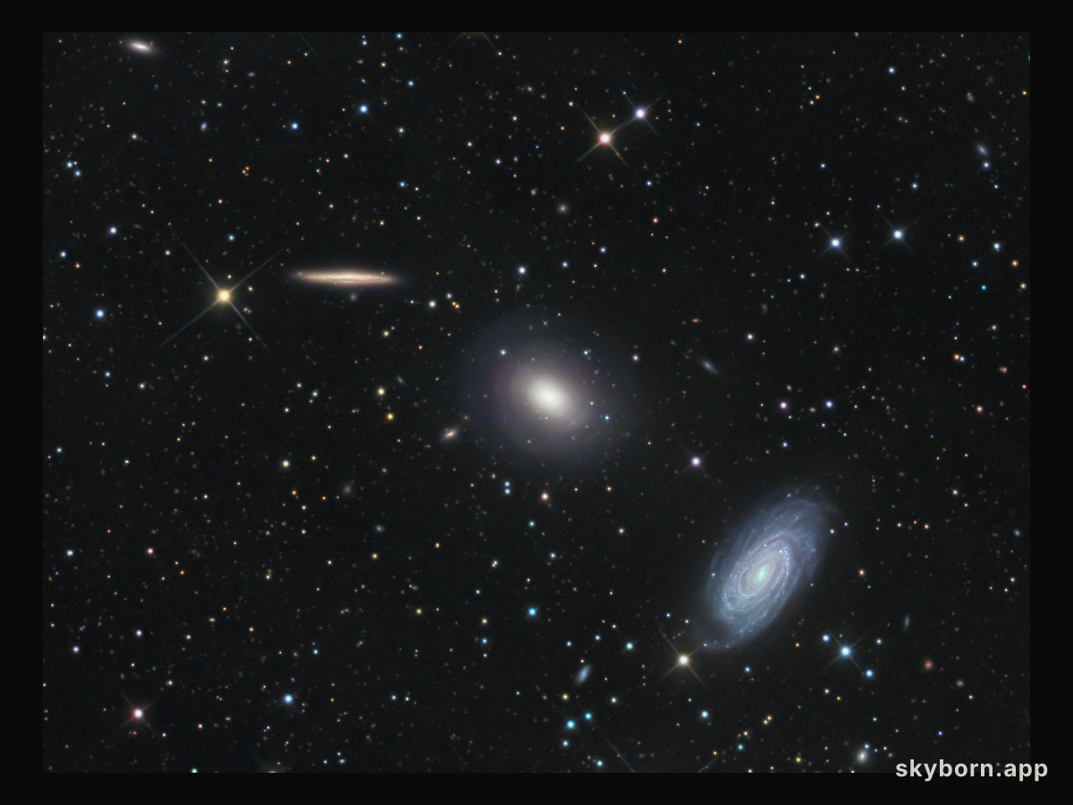 Three Galaxies in Draco