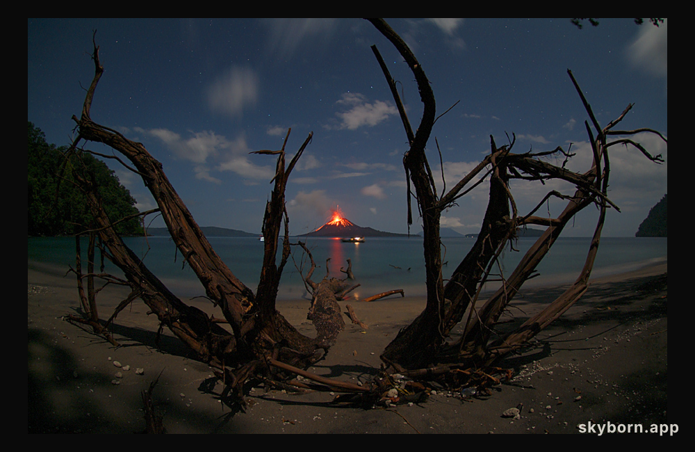 Erupting Volcano Anak Krakatau
