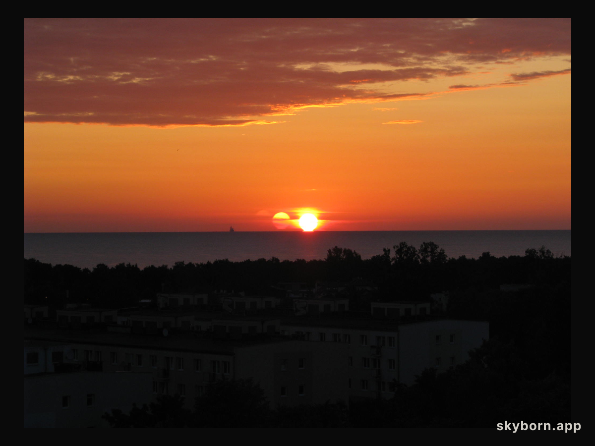 A Triple Sunrise Over Gdansk Bay