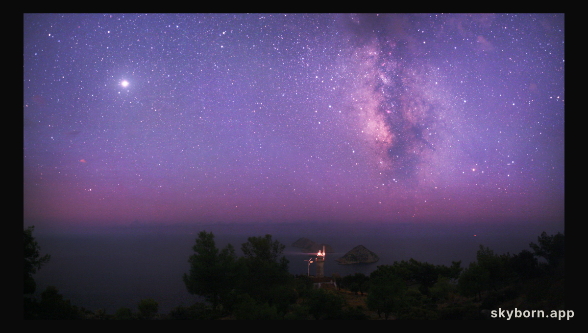 Jupiter Over the Mediterranean