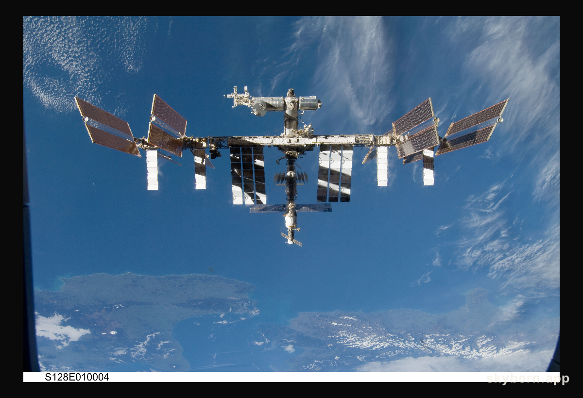 The International Space Station Over Earth