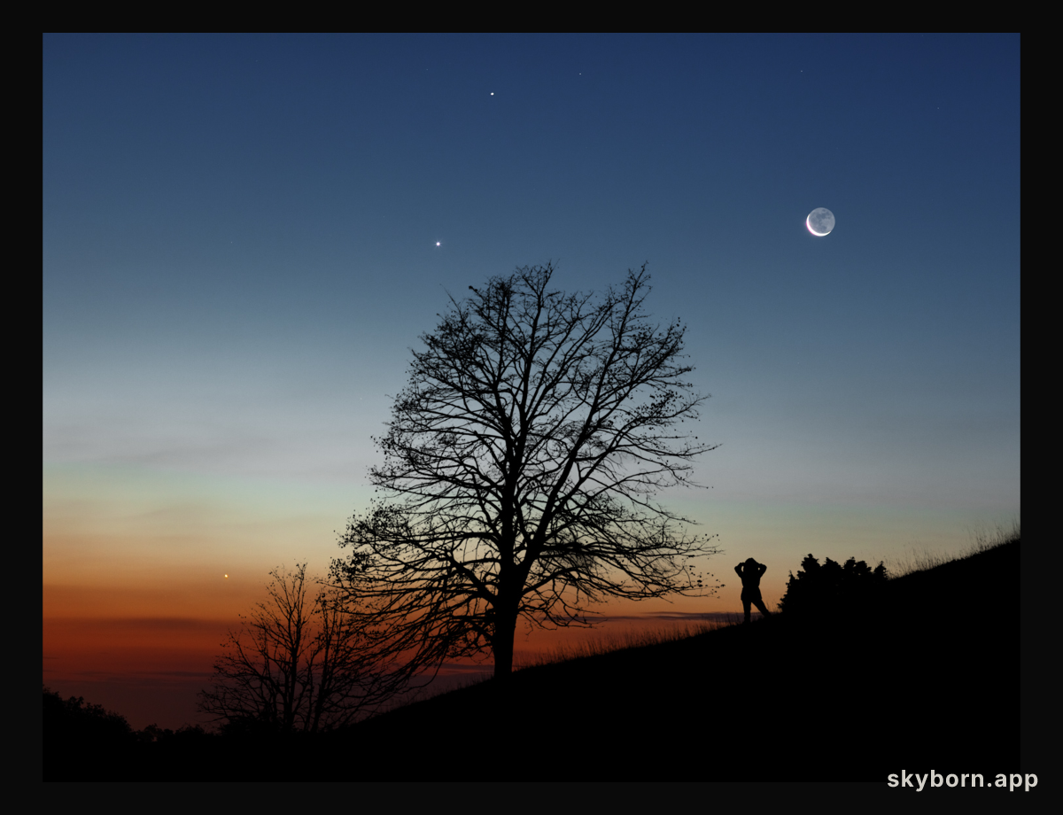 Moon and Planets in the Morning